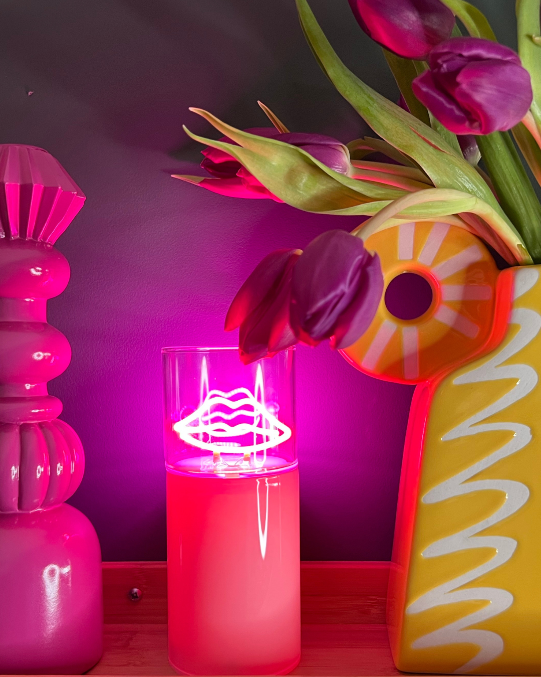 Trendy LED Lamp met Lippen Design π