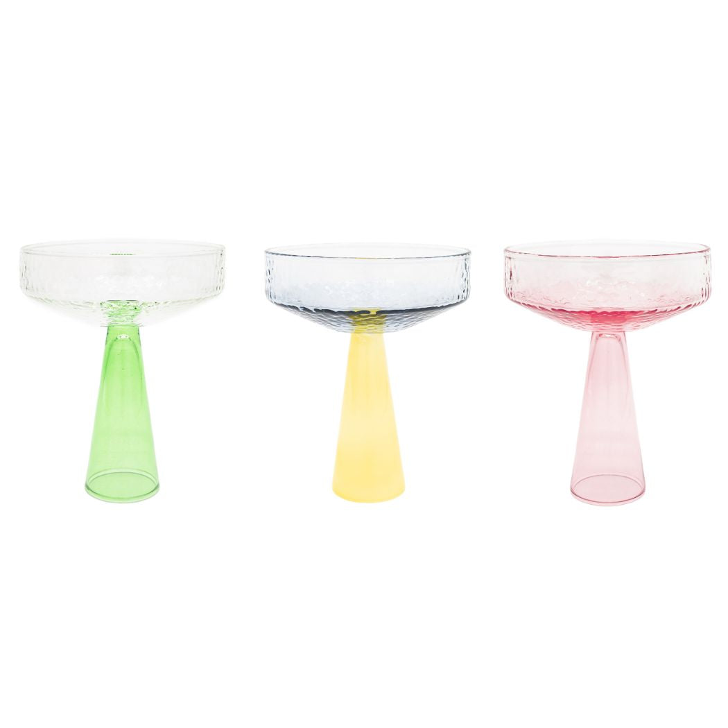 Coupe Claude, helder / groen, set van 2